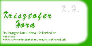 krisztofer hora business card